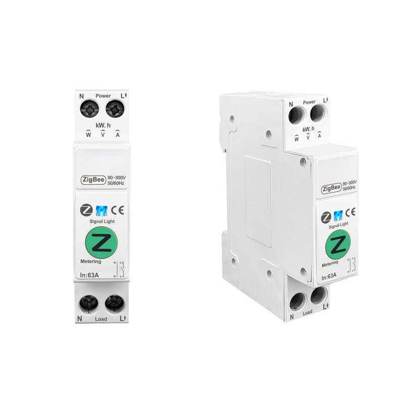 Электронный выключатель Smart однофазный 1-63А, измерение потребления, Zigbee 3.0