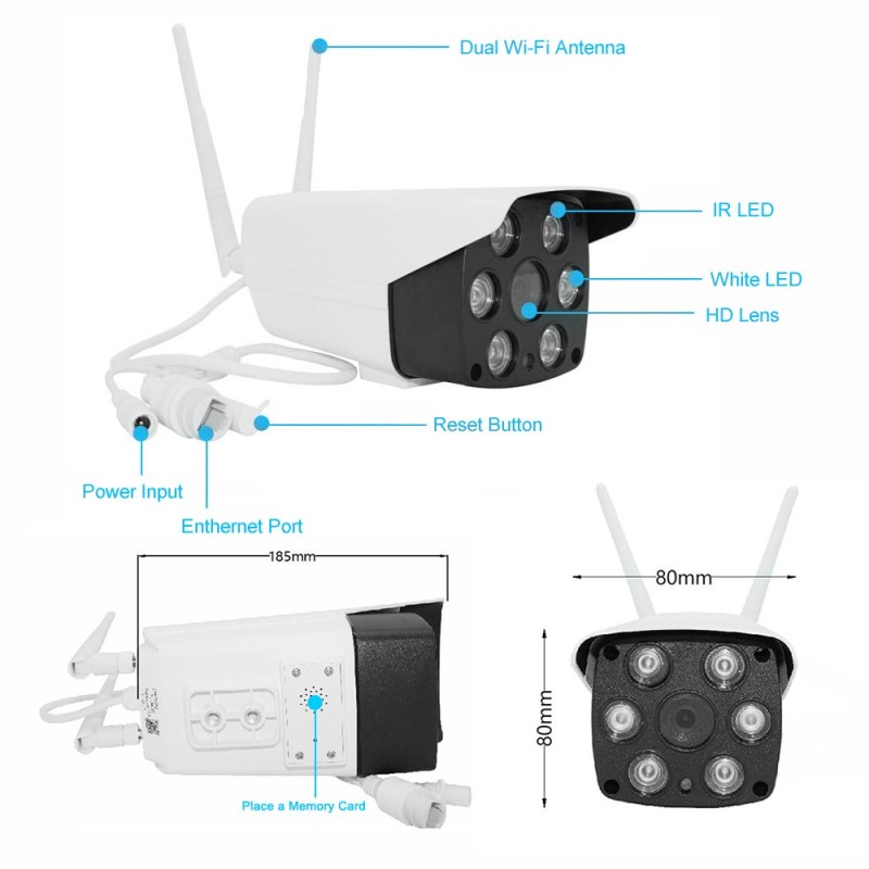Woolley outdoor camera (R3), eWeLink app compatible (1920x1080 px FullHD, IR)