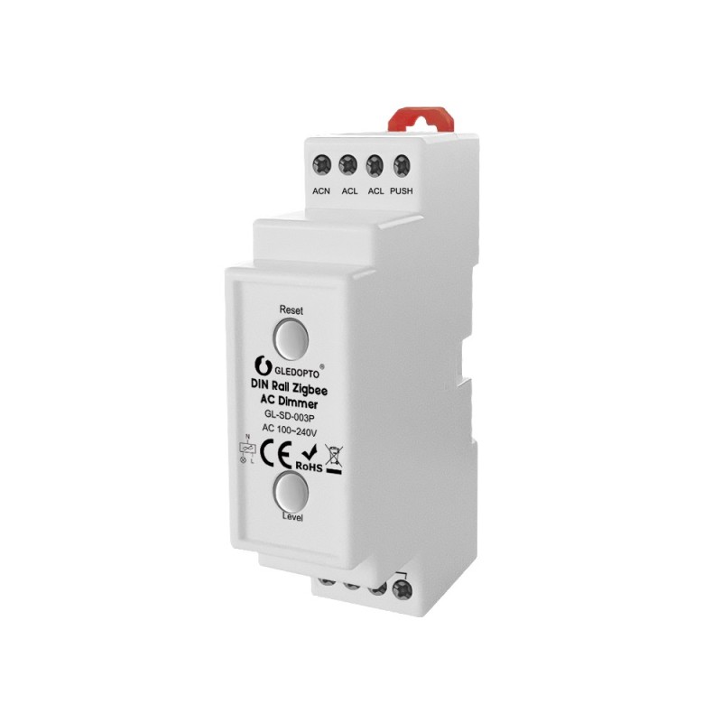 Gledopto Pro AC Dimmer, saderīgs ar DIN sliedi, ar ZigBee + RF protokoliem, saderīgs ar eWeLink / Tuya / SmartThings / Philips Hue