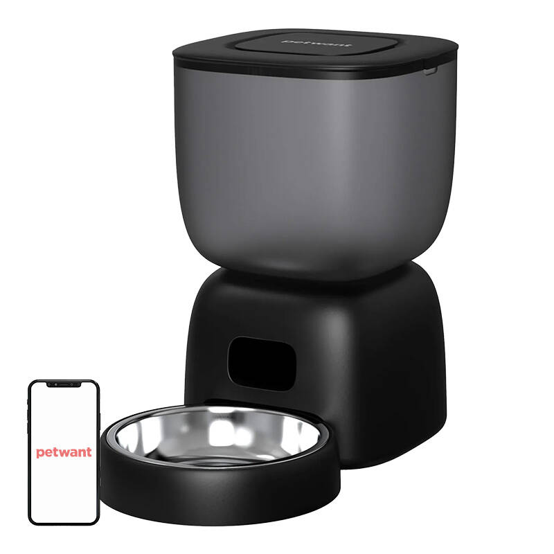 Petwant F14 WIFI Автоматический кормораздатчик Черный