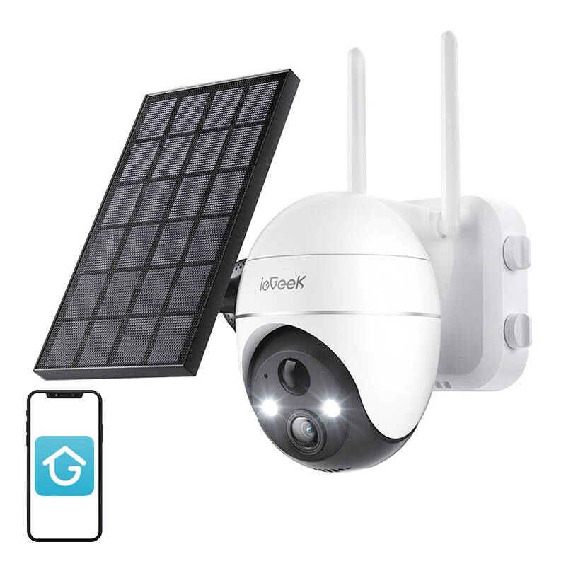 Беспроводная наружная камера WiFi 5MP ieGeek ZS-GX4S белая с солнечной панелью