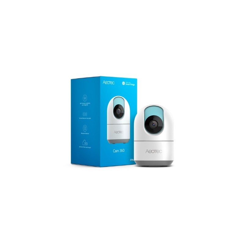 Aeotec Cam 360, smart Wi-Fi SmartThings app compatible camera, with PT (GP-AEOCAMEU)