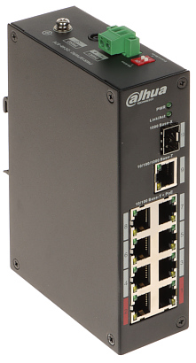 INDUSTRIĀLAIS POE SLĒDZIS PFS3110-8ET-96-V2 8 PORTU SFP DAHUA