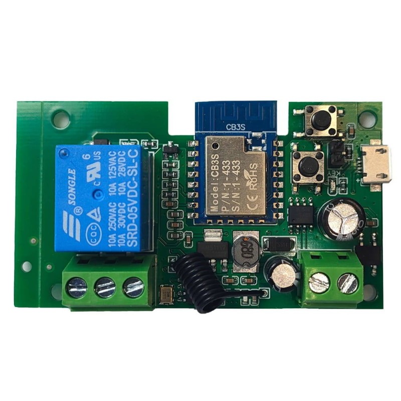 Tuya DC 5-32V WiFi+RF433 voltage-free controller