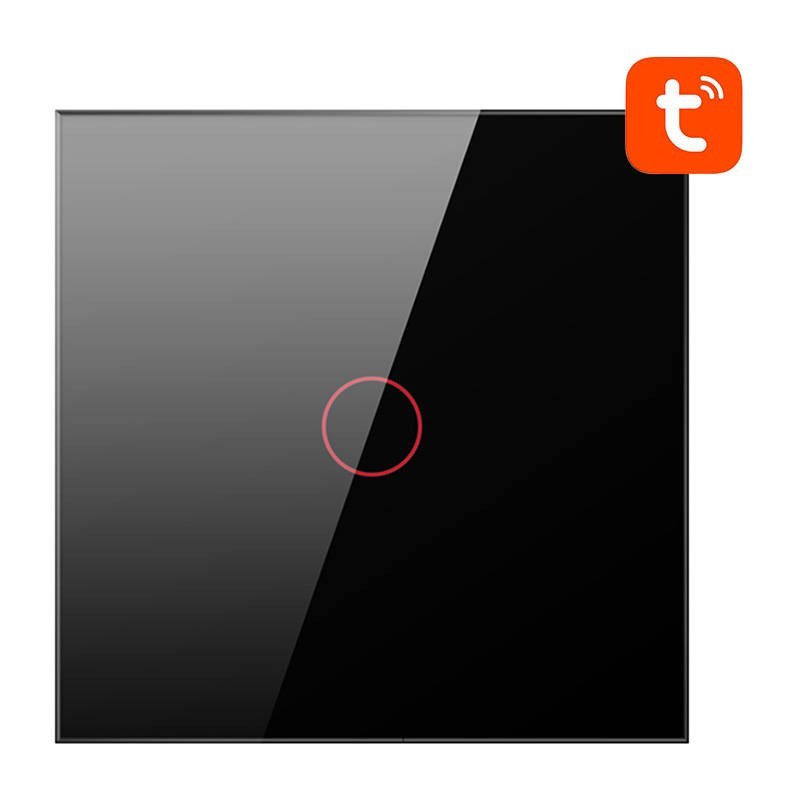 Smart Light Switch WiFi TS02-EU-B1 1 Way TUYA (black) Avatto