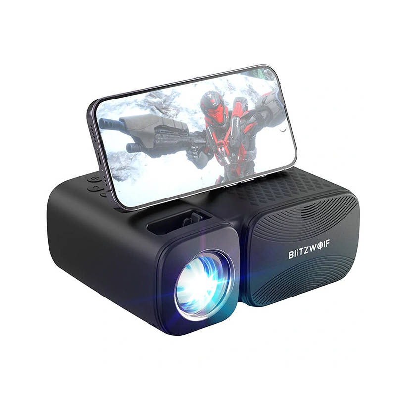 BlitzWolf BW-V3 Mini LED проектор/проектор, Wi-Fi + Bluetooth (черный)