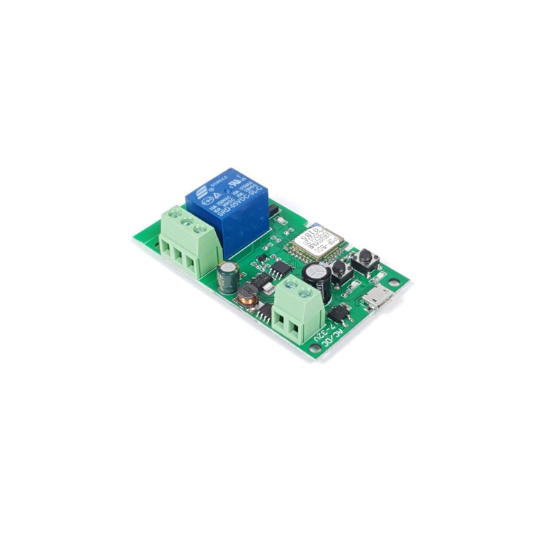 SmartWise 5V-32V 1 grupas viedais releja slēdzis, ar sausu kontaktu un īslaicīgu slēdzi, Wi-Fi