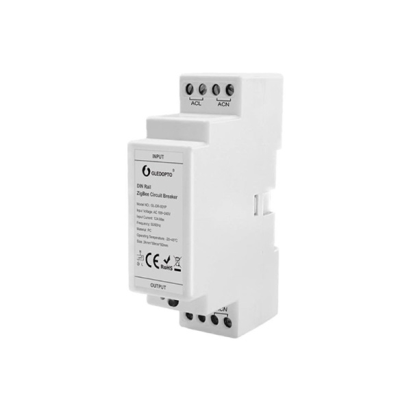 Gledopto GL-DR-001P, Pro Zigbee 3.0 releja modulis (12A), saderīgs ar DIN sliedi (GL-DR-001P)