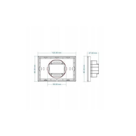 Tālvadības pults RGB+CCT kontrollerim 4 Zones Panel 230V Black SD Series