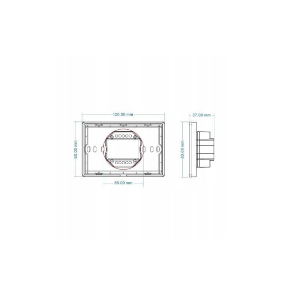 Tālvadības pults RGB+CCT kontrollerim 4 Zones Panel 230V Black SD Series