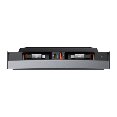 Hub Baseus T-Space ar USB-C līdz zibens kabeļiem Tesla automašīnām (melns)