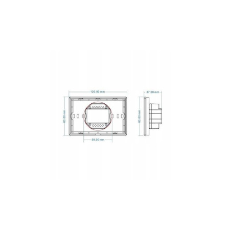 Tālvadības pults RGB+CCT kontrollerim 4 Zones Panel 230V Black SD Series