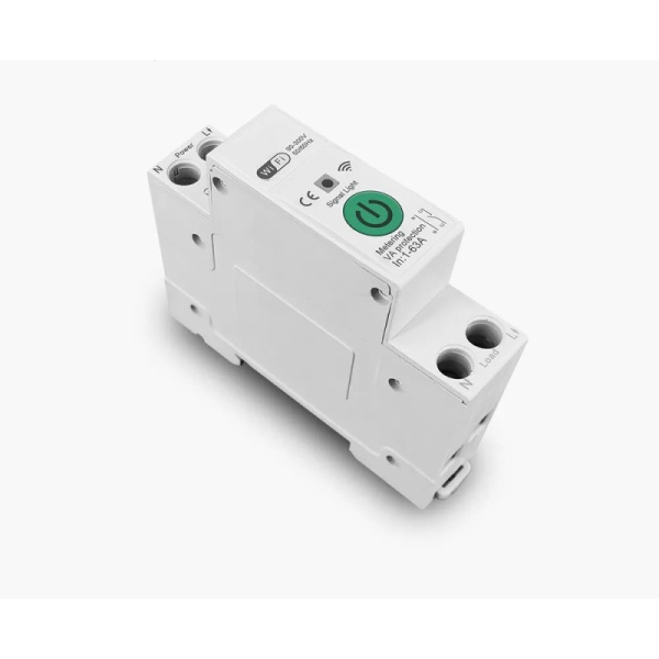 Smart elektroniskais vienfāzes automātiskais slēdzis 1-63A, patēriņa mērīšana, WiFi