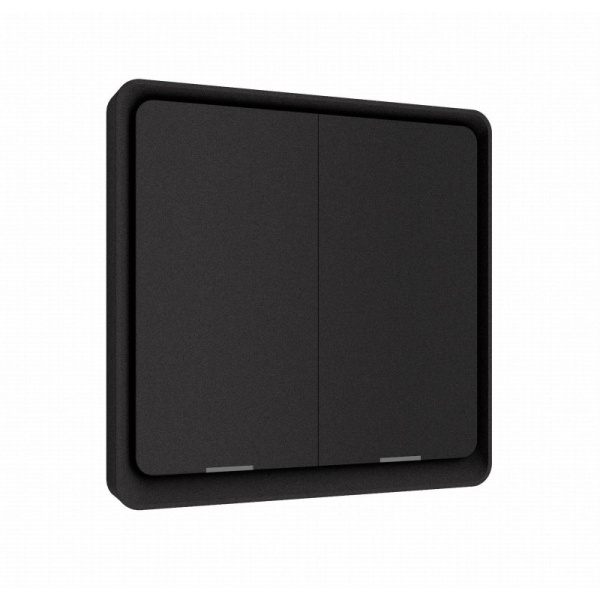 Smart sienas 2 pogu slēdzis Wi-Fi melns