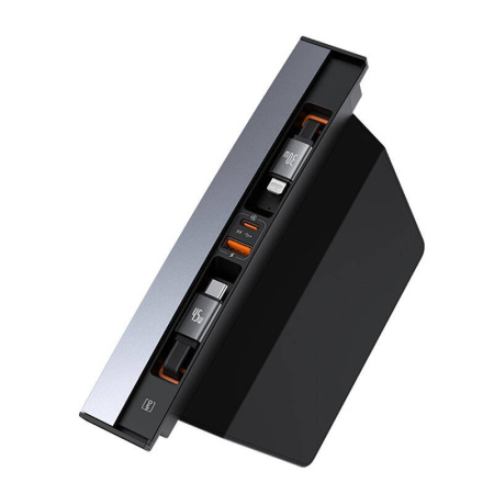Hub Baseus T-Space ar USB-C līdz zibens kabeļiem Tesla automašīnām (melns)