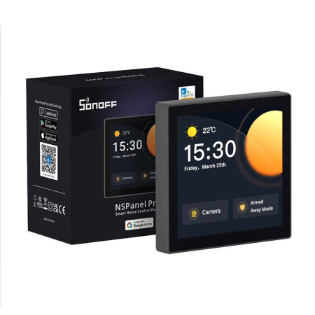 Smart Scene sienas slēdzis Sonoff NSPanel Pro (melns)