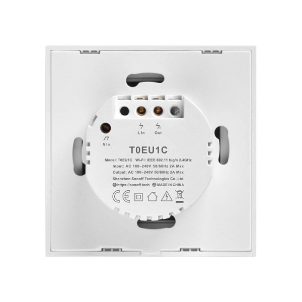 Smart Switch WiFi Sonoff T0 EU TX (1 kanāls)