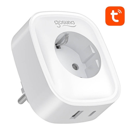 Gosund SP6 16A USB-C 20W Tuya viedā WiFi/Bluetooth ligzda
