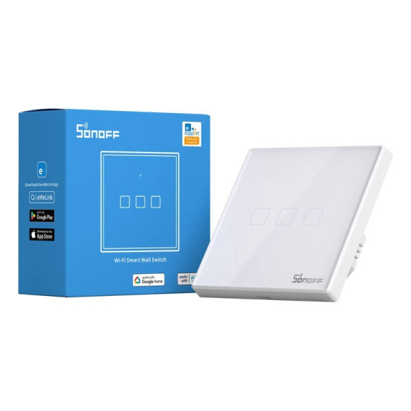 Умный коммутатор WiFi + RF 433 Sonoff T2 EU TX (3-канальный) обновлен