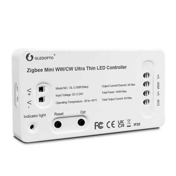 Ultra Mini kontrolieris LED WW/CW GL ZigBee HUE TUYA