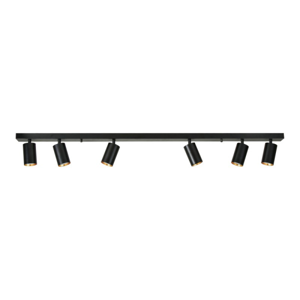 PUNTO-6 Lineāra griestu sienas lampa, 6 galviņas, GU10, 119cm