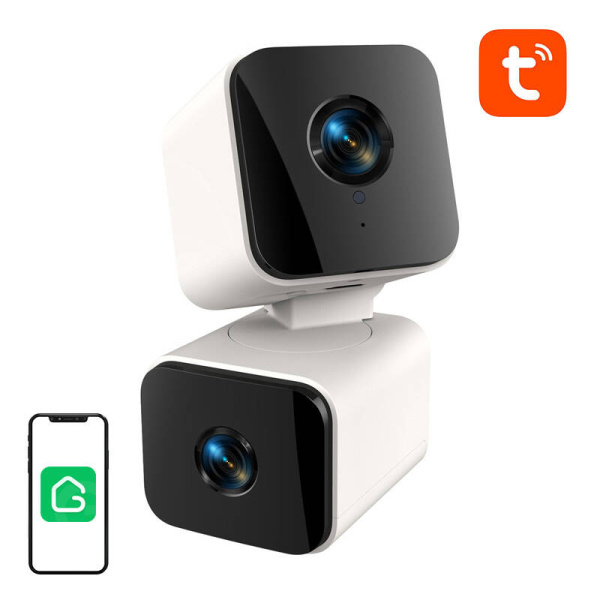 Gosund PC12 viedā dubultā WiFi kamera (1920x2160 H.265, Tuya)