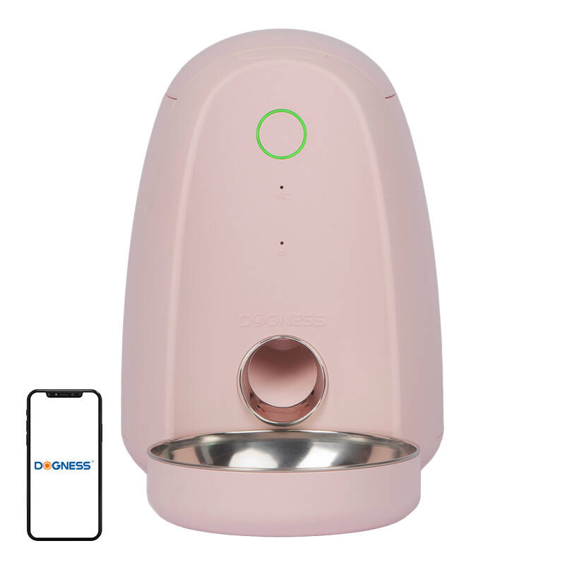 Умный дозатор еды с пластиковой миской WIFI mini Dogness (розовый)