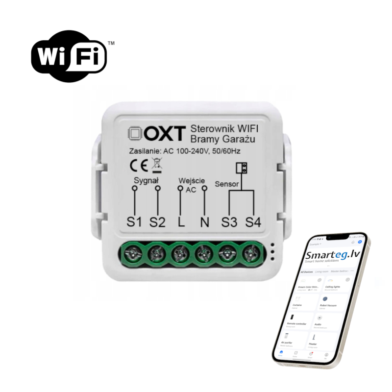 Гаражные ворота Wi-Fi с датчиком