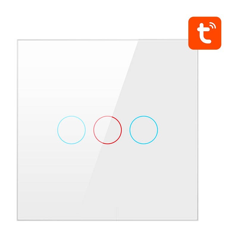 Smart Light Switch ZigBee ZTS02-EU-W3 3 Way TUYA (white) Avatto