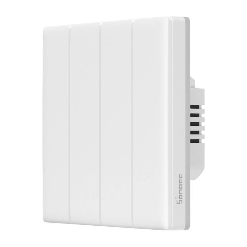 Viedais Wi-Fi pieskāriena sienas slēdzis Sonoff TX T5 4C (4 kanāli)