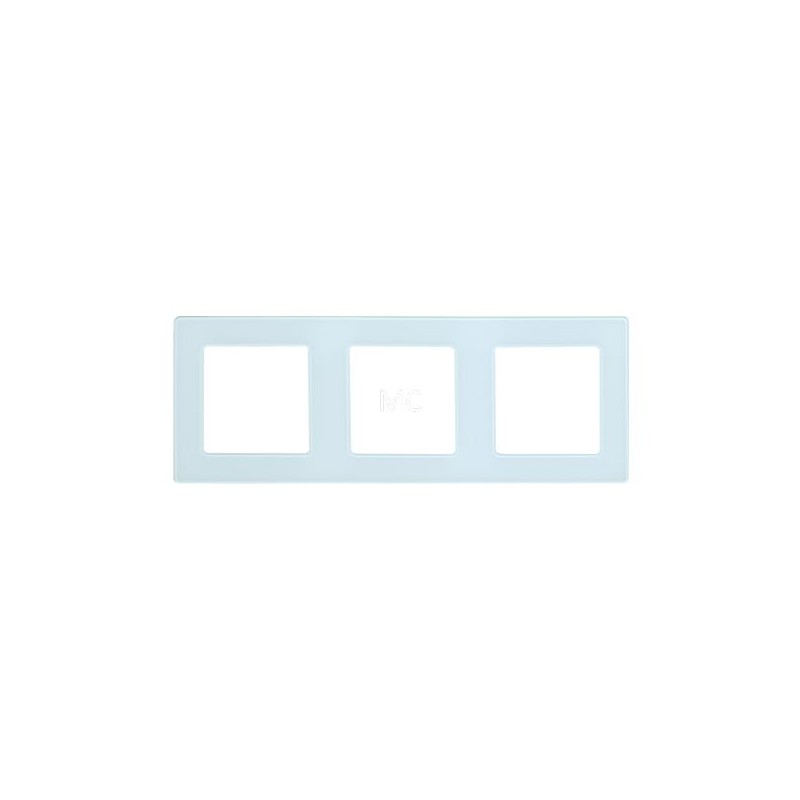 SmartWise white glass triple frame for S1W smart socket