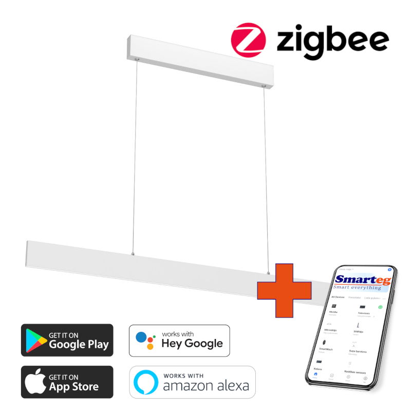 Viedā šūnu lampa 118cm 18W balta Zigbee