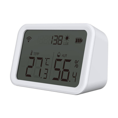 Viedais temperatūras un mitruma sensors  NAS-TH02W ZigBee Tuya ar LCD ekrānu