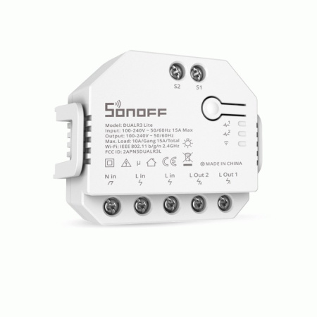 Viedais Wi-Fi slēdzis WiFi Dual R3 Lite Sonoff