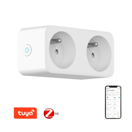 Smart iekšējā dubultā ligzda, 16A, Zigbee 3.0