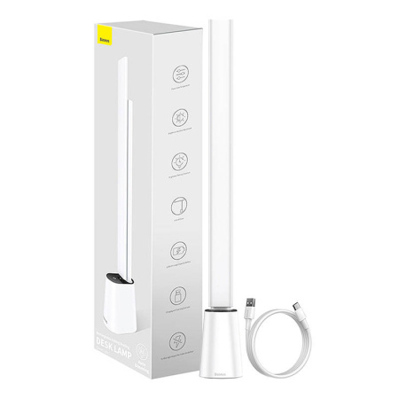 Uzlādējama saliekama galda lampa Baseus Smart Eye (balta)