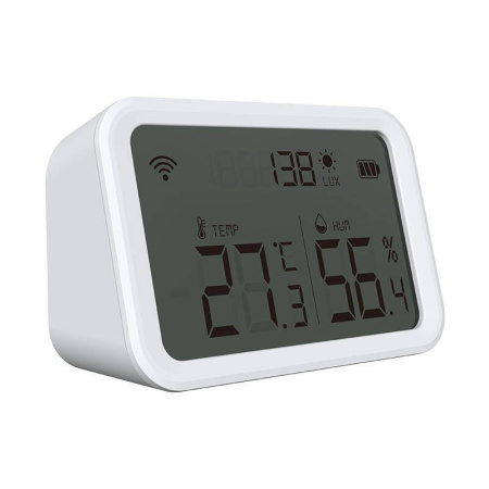 Viedais temperatūras un mitruma sensors  NAS-TH02W ZigBee Tuya ar LCD ekrānu