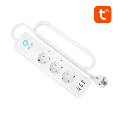 Gosund P1 PLUS viedā WiFi strāvas sloksne (4x AC schuko, 3x USB-A) Tuya
