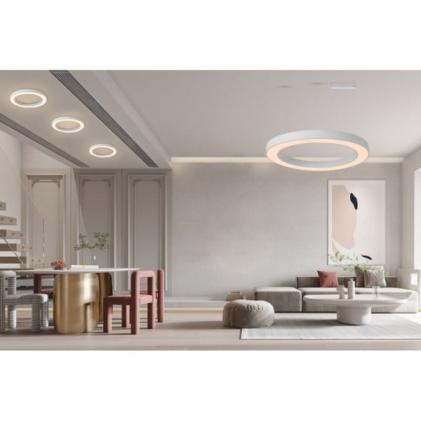 PASTEL SLIM Smart griestu lampa 60x7cm, 53W balts Zigbee 3.0