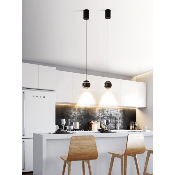 DORMINE Smart izvelkamais gaismeklis, pērļu melns, D10, 6W, Zigbee 3.0