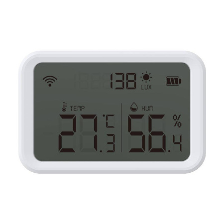 Viedais temperatūras un mitruma sensors  NAS-TH02W ZigBee Tuya ar LCD ekrānu